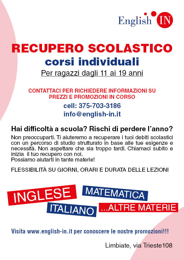 Recupero scolastico a Limbiate in Monza Brianza, Cesano Maderno - Varedo - Bovisio Masciago - Senago
